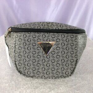 Guess Charlestown Travel Belt Bag Waist Pack – Black Logo Print